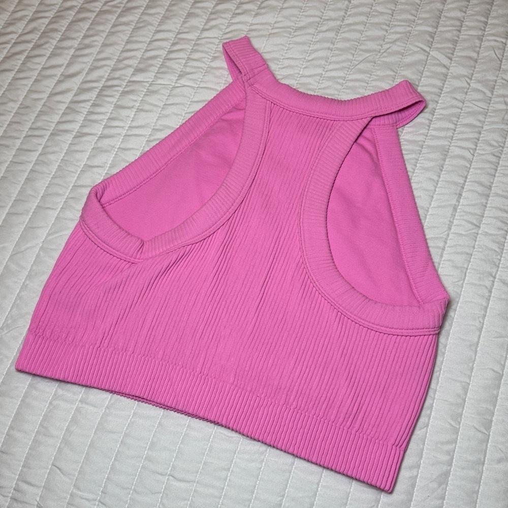 Aerie Pink Ribbed Top - Picture 6 of 7